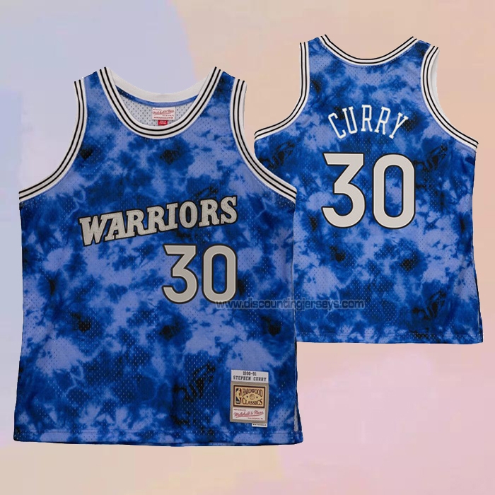 Men's Golden State Warriors Stephen Curry NO 30 Galaxy Blue Jersey